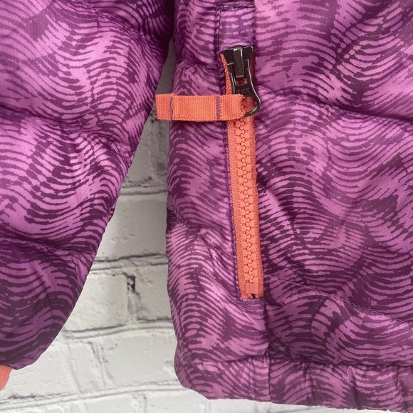 Snoozu Hooded Puffer Purple Girls Jacket Outerwear - Picture 4 of 9